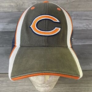 Reebok Chicago Bears NFL Equipment Hat Navy Blue Olive Green Mesh Fitted Cap